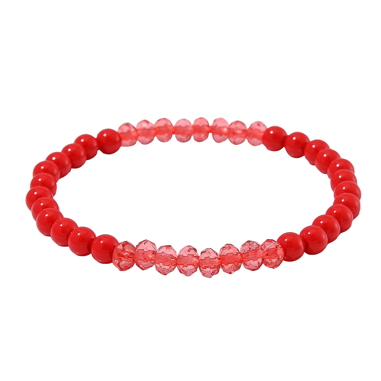 CYBER MONDAY MEGA DEAL - 4 Piece Set - STRADA Crystal Watch With 3 Crystal Bracelets - Red