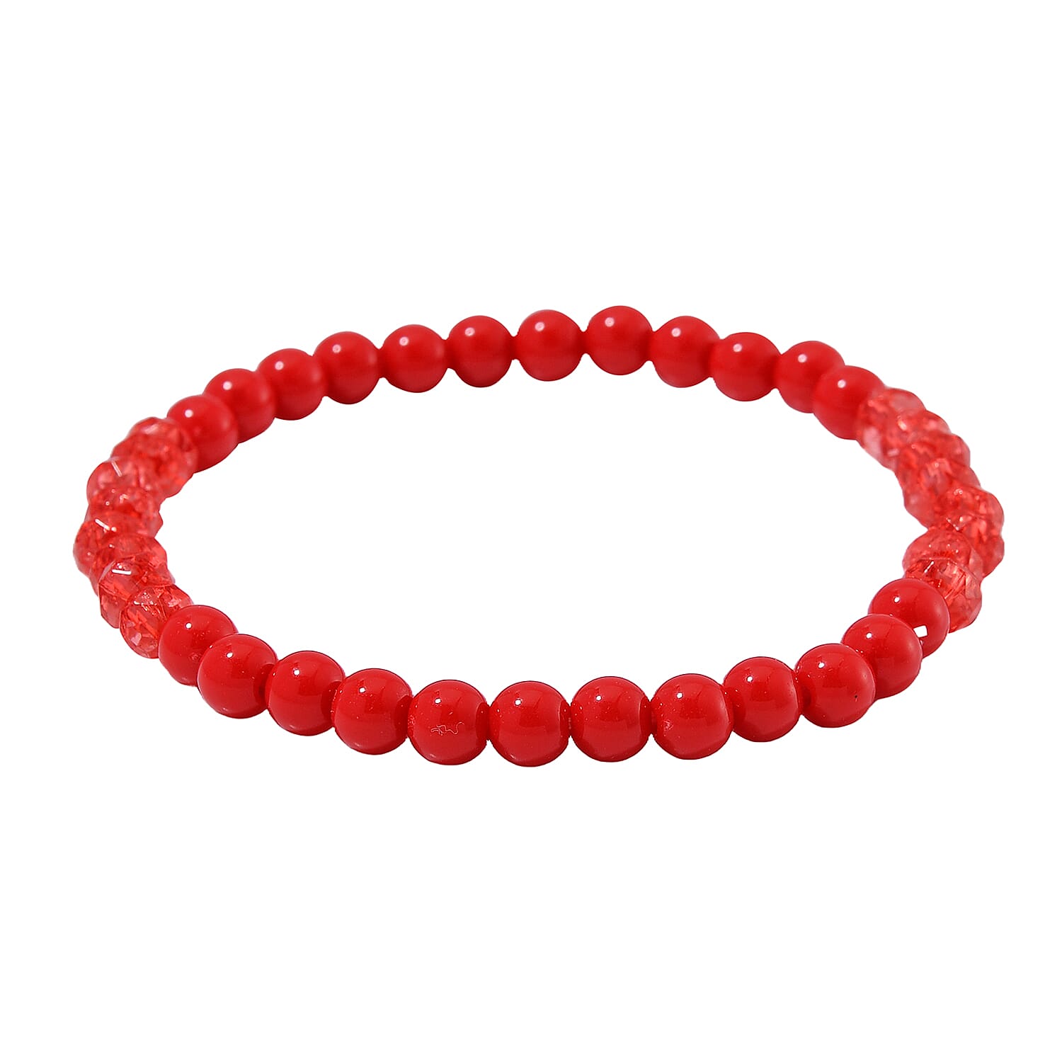 CYBER MONDAY MEGA DEAL - 4 Piece Set - STRADA Crystal Watch With 3 Crystal Bracelets - Red