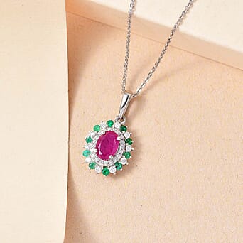 https://tjcuk.sirv.com/Products/42/9/4296159/Mozambique-Ruby-Moissanite-Emerald-Pendant-with-Chain-Size-20-in-rhodi_4296159_2.jpg?w=342&h=342
