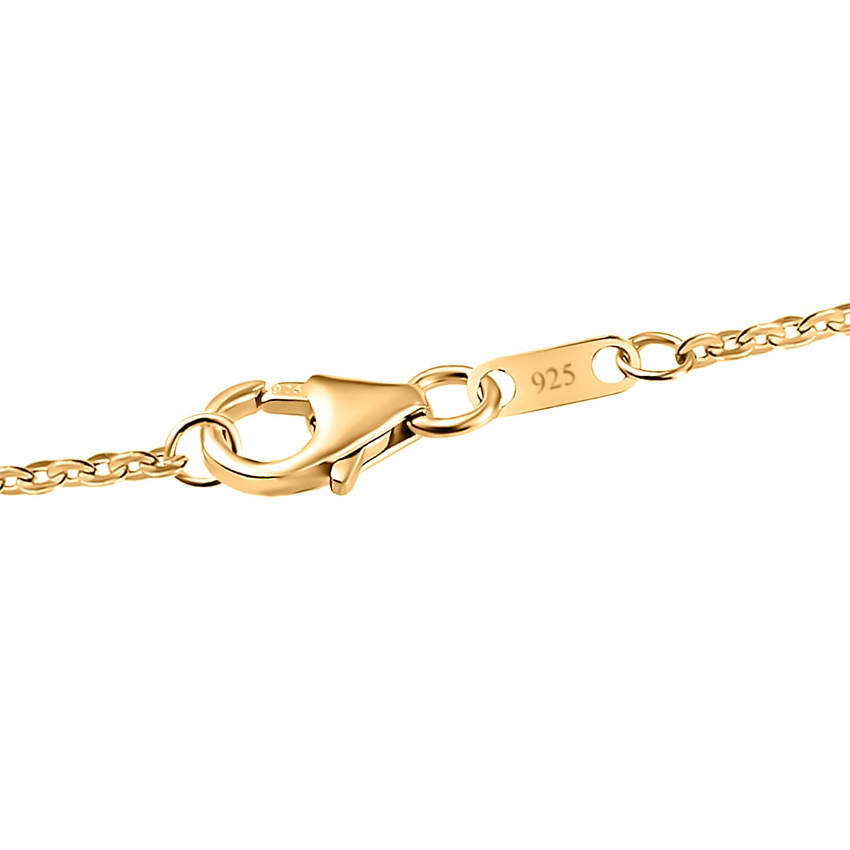 GP Italian Garden Collection - Natural Chrome Diopside, White Zircon & Blue Sapphire Frog Pendant with Chain (Size 20) in 18K Vermeil Yellow Gold Plated Sterling Silver 1.33 Ct.