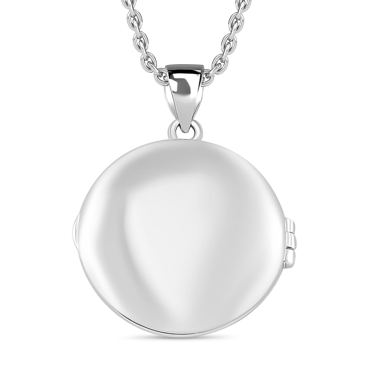 Lucy Q Filigree Pendant with Chain (Size 18) in Rhodium Overlay Sterling Silver, Silver Wt. 7.00 Gms.