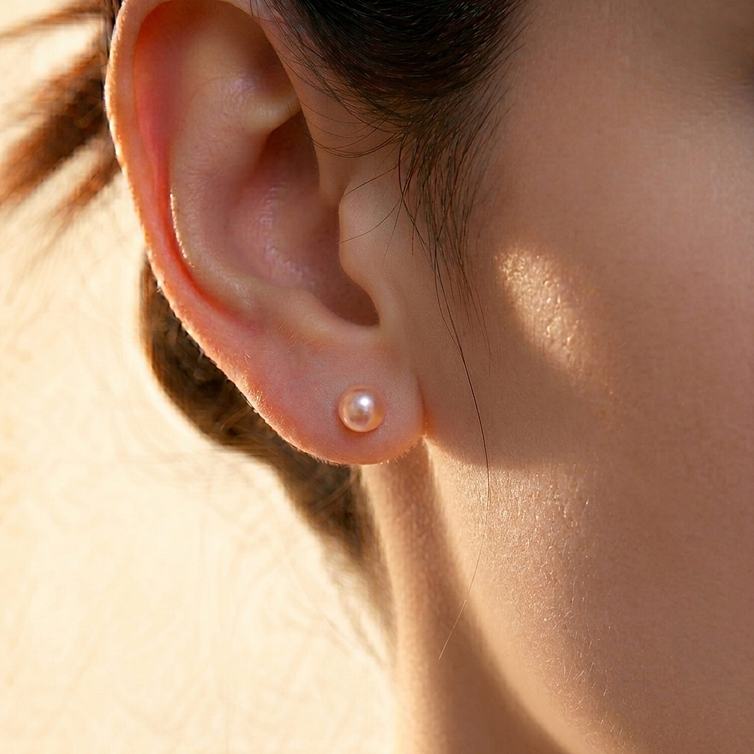 WOW Deal - Set of 5 - Multi Colour Fresh Water Pearl Stud Earrings with Push Backs 12.50 Ct.