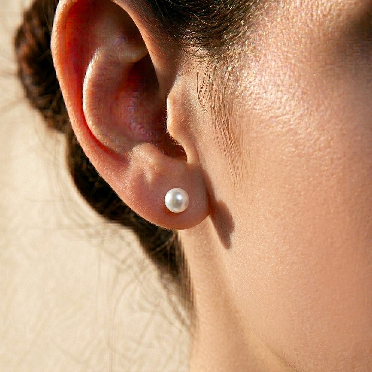 WOW Deal - Set of 5 - Multi Colour Fresh Water Pearl Stud Earrings with Push Backs 12.50 Ct.