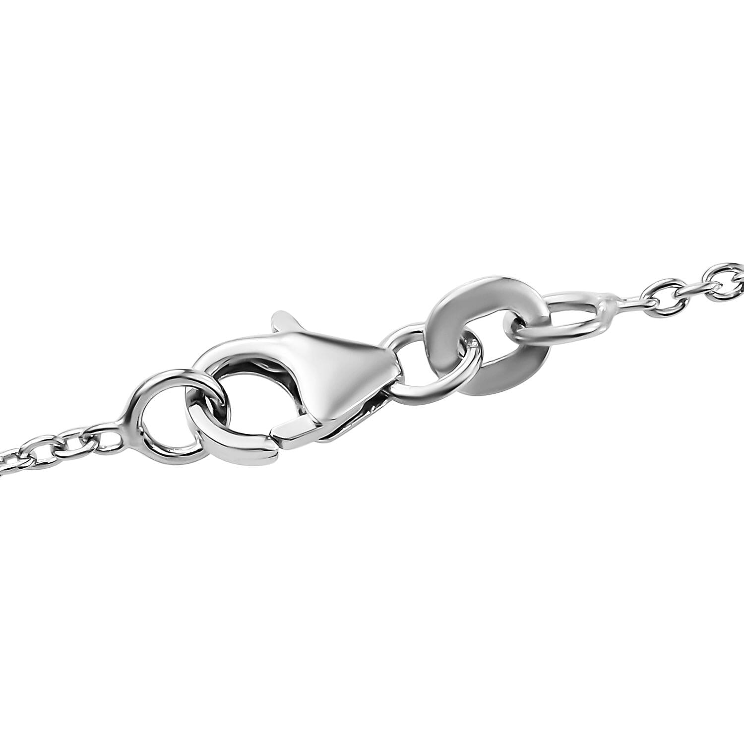 AAA Concave Cut Zambian Amethyst & White Zircon Pendant with Chain (Size 20) in Rhodium Overlay Sterling Silver 1.53 Ct, Silver Wt. 5.46 Gms.