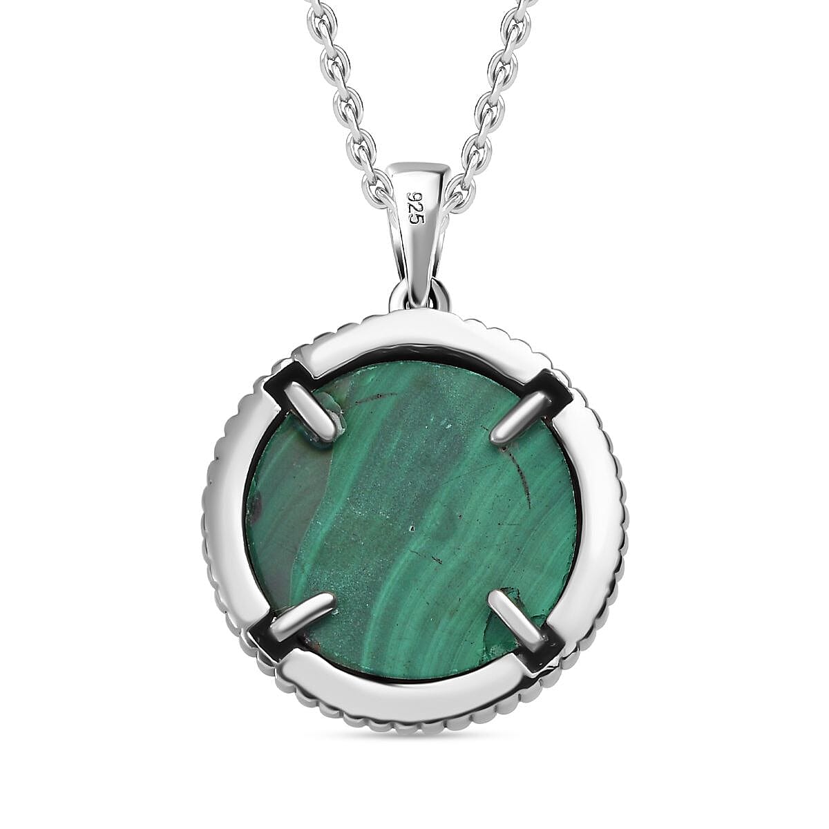 Malachite Tree of Life Pendant with Chain (Size - 20) 14.00 Ct.