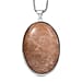 Peach Moonstone Solitaire Pendant with Chain (Size 20) in Stainless Steel  200 Ct.