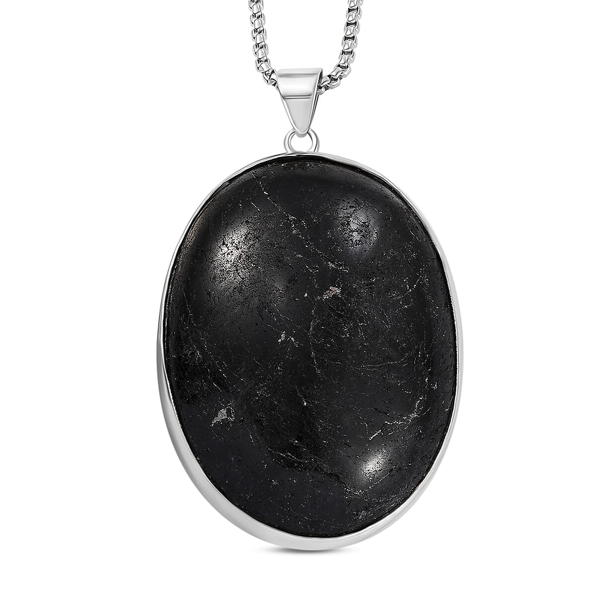 The Ultimate Find - Biggest Black Tourmaline Pendant Ever at TJC  with Chain (Size 30) - 200.000  Ct.