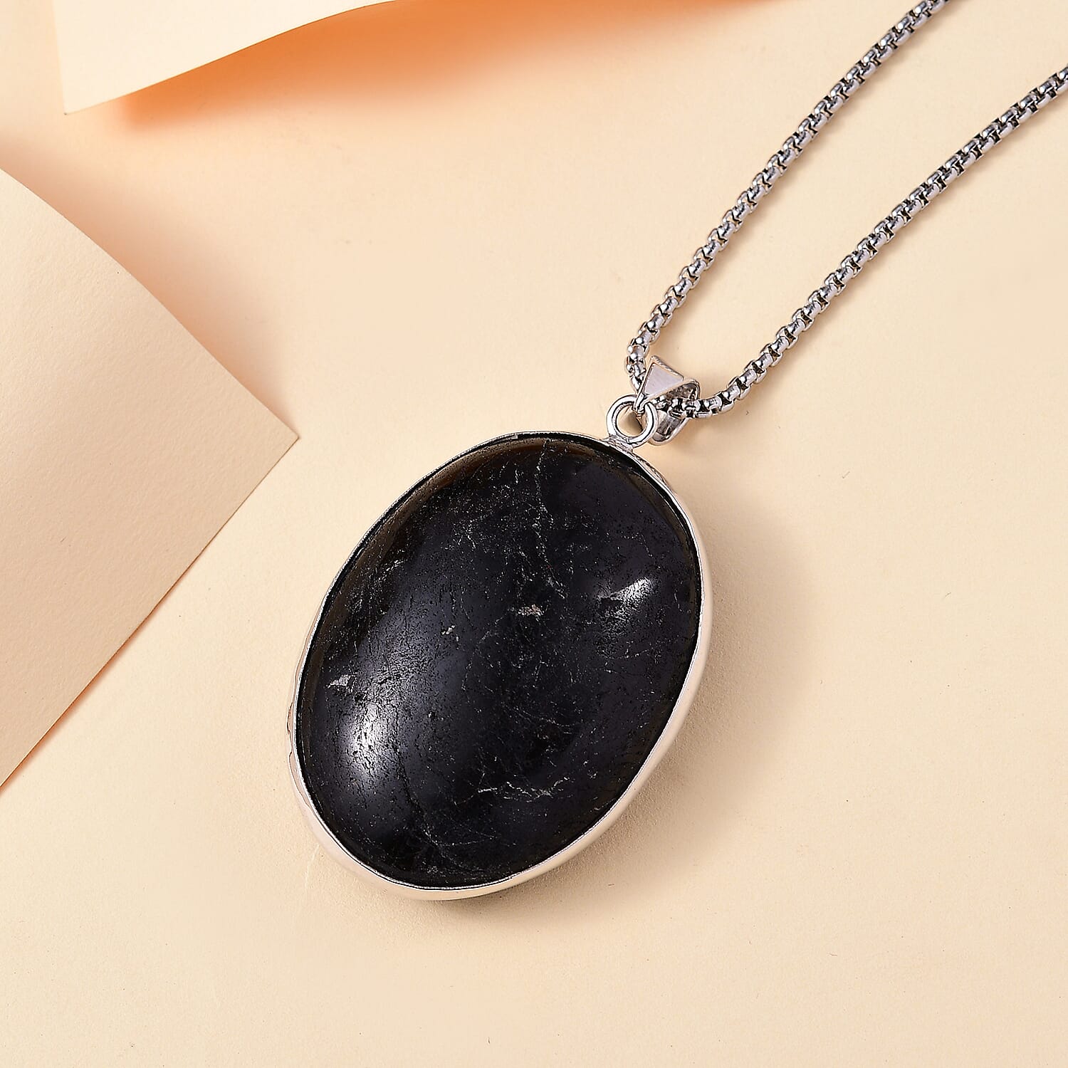 The Ultimate Find - Biggest Black Tourmaline Pendant Ever at TJC  with Chain (Size 30) - 200.000  Ct.