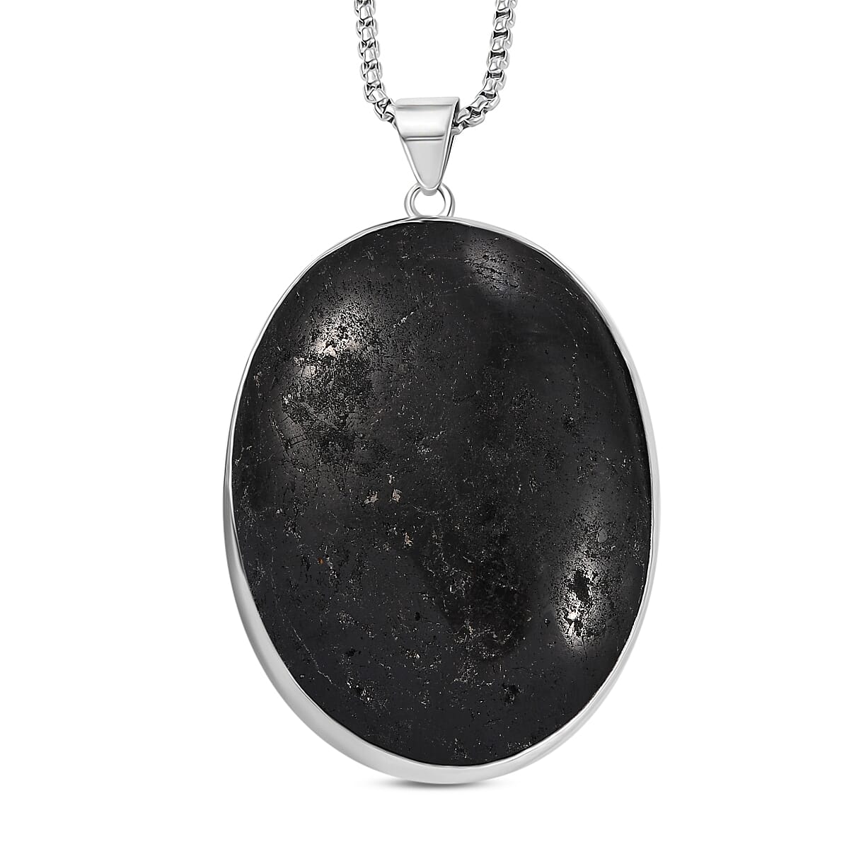 The Ultimate Find - Biggest Black Tourmaline Pendant Ever at TJC  with Chain (Size 30) - 200.000  Ct.
