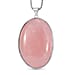 Peach Moonstone Solitaire Pendant with Chain (Size 20) in Stainless Steel  200 Ct.