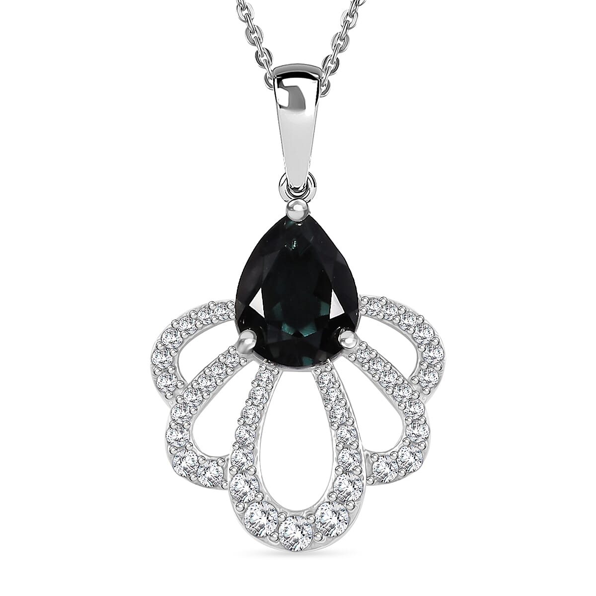 Alexandrite & Zircon high quality Pendant & Chain