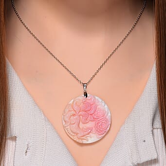 https://tjcuk.sirv.com/Products/43/1/4317518/Pink-Conch-Shell-Pendant-with-Chain-Size-20-in-Rhodium-Sterling-Silver_4317518_1.jpg?w=342&h=342
