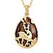 Yellow Tigers Eye Pendant with Chain ( Size 20 With 1.5 Inch Extender) in Yellow Gold Tone 33.00 Ct