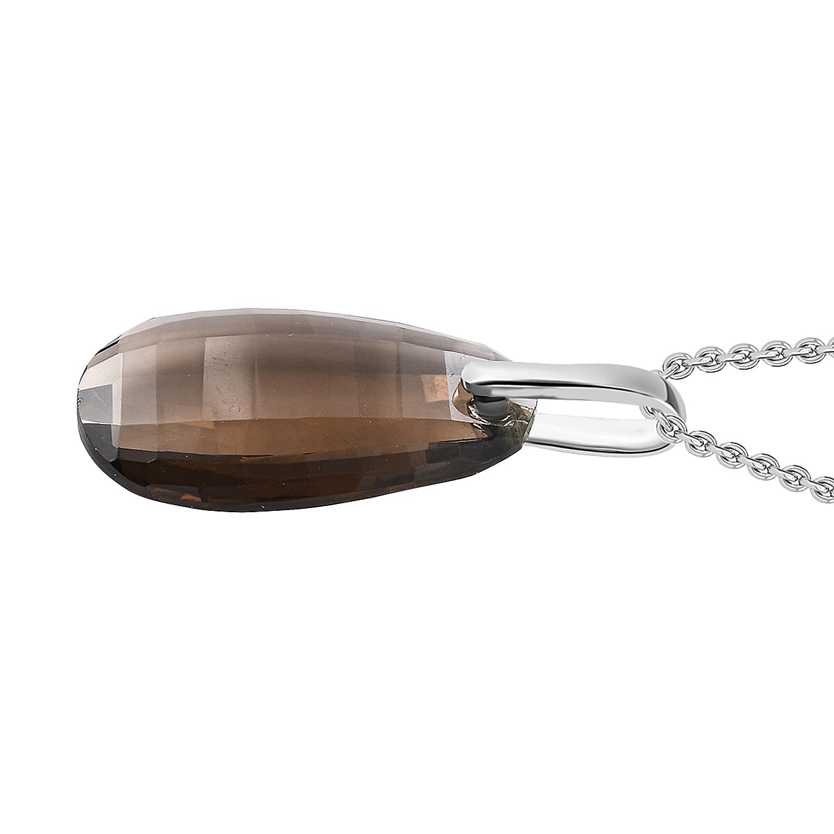 Smoky Quartz Pendant with Chain (Size - 20) 23.00 Ct.