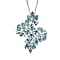 Red Garnet, Citrine, Peridot, SkyblueTopaz, African Amethyst Pendant with Chain (Size 20) in Silver Tone 4.78 Ct.