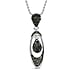 Blue Diamond Pendant with Chain (Size - 20) in Rhodium Overlay Sterling Silver 0.25 Ct.