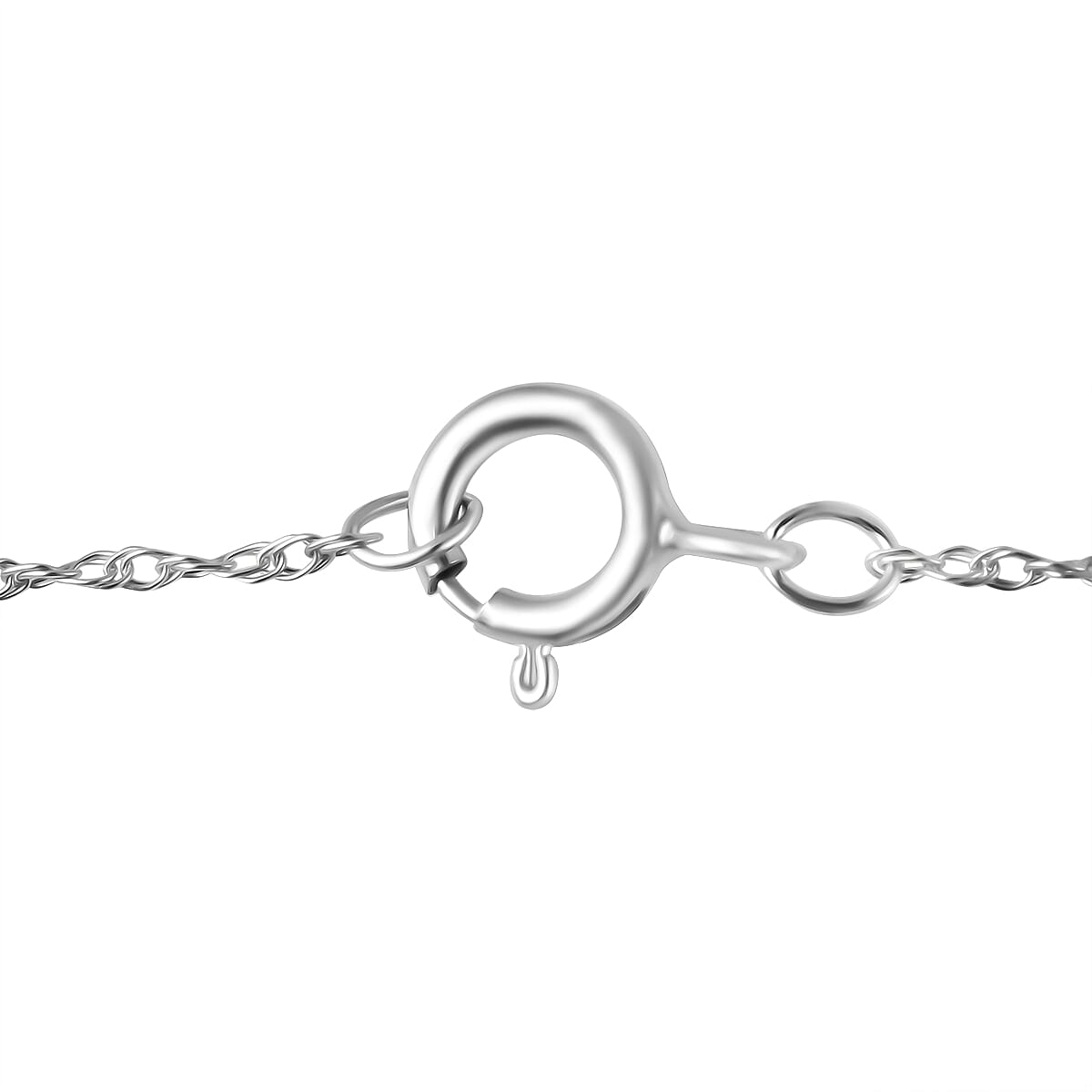 9K White Gold White Diamond I3-GH Pendant with Chain (Size 18)