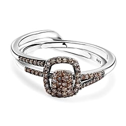 Set of 2 Diamond Band Ring in Sterling Silver