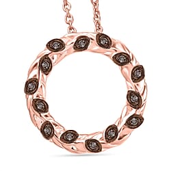 White Diamond Pendant with Chain (Size - 20) in Rhodium Overlay Sterling Silver