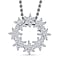 Yellow Diamond Pendant with Chain (Size - 20) in Rhodium Overlay  Sterling Silver 0.50 Ct.