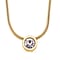 12 Piece Set - Golden & Multi Color Crystal Pendant with Chain (Size - 18-2 Ext) in White Tone