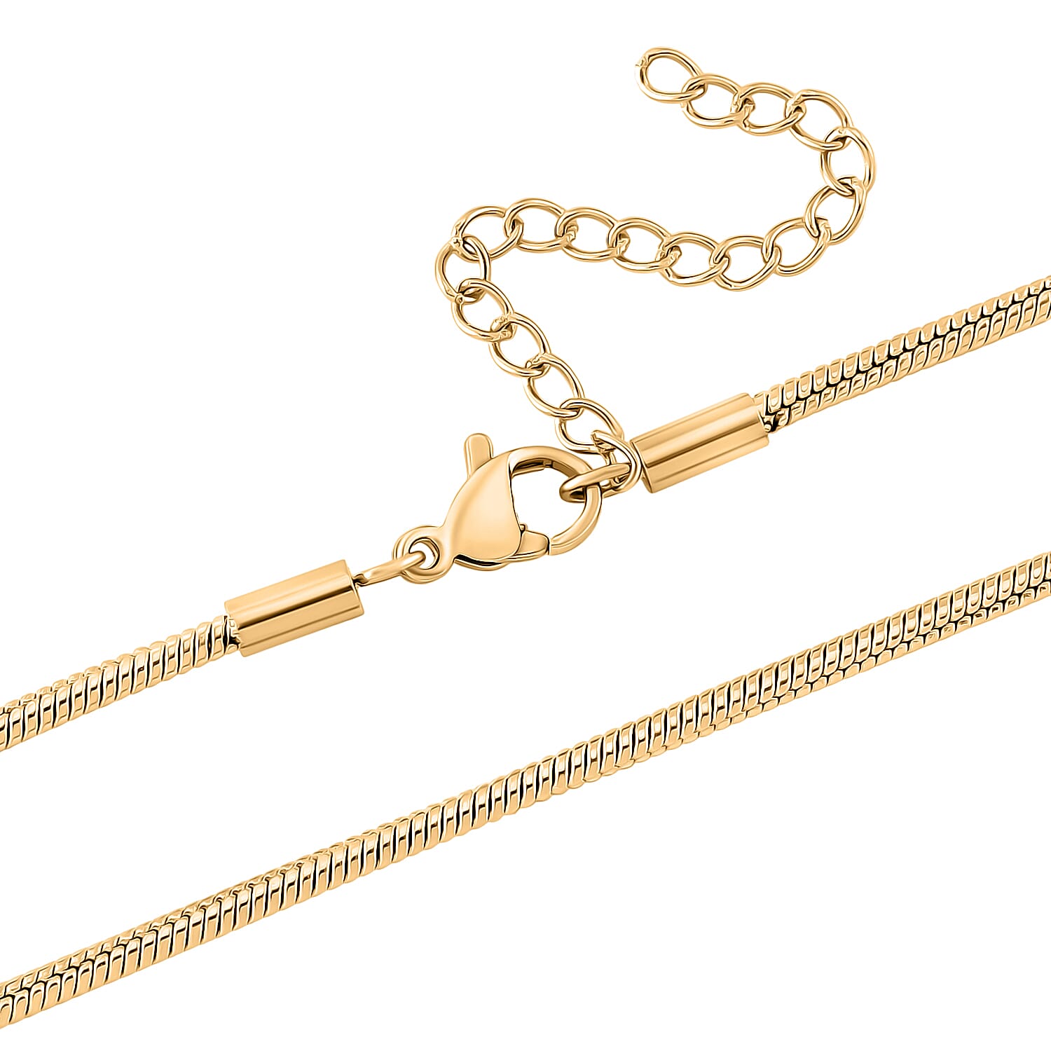 12 Piece Set - Blue & Multi Color Crystal Pendant with Chain (Size - 18-2 Ext) in Yellow Gold Tone