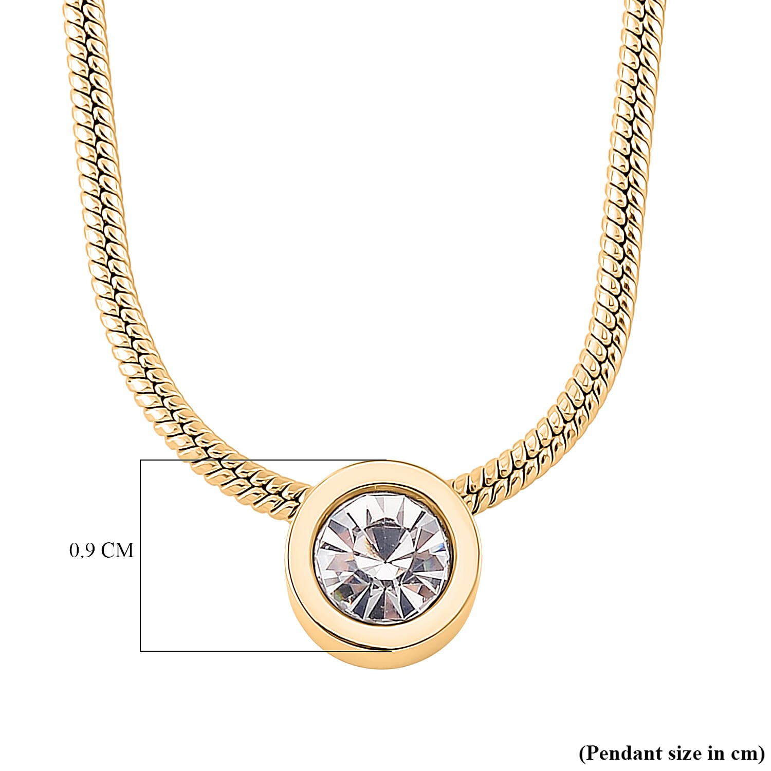 12 Piece Set - Blue & Multi Color Crystal Pendant with Chain (Size - 18-2 Ext) in Yellow Gold Tone
