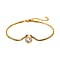 12 Piece Set - Golden & Multi Color Crystal Charms with Bracelet (Size - 7.5-2 Ext) in Yellow Tone