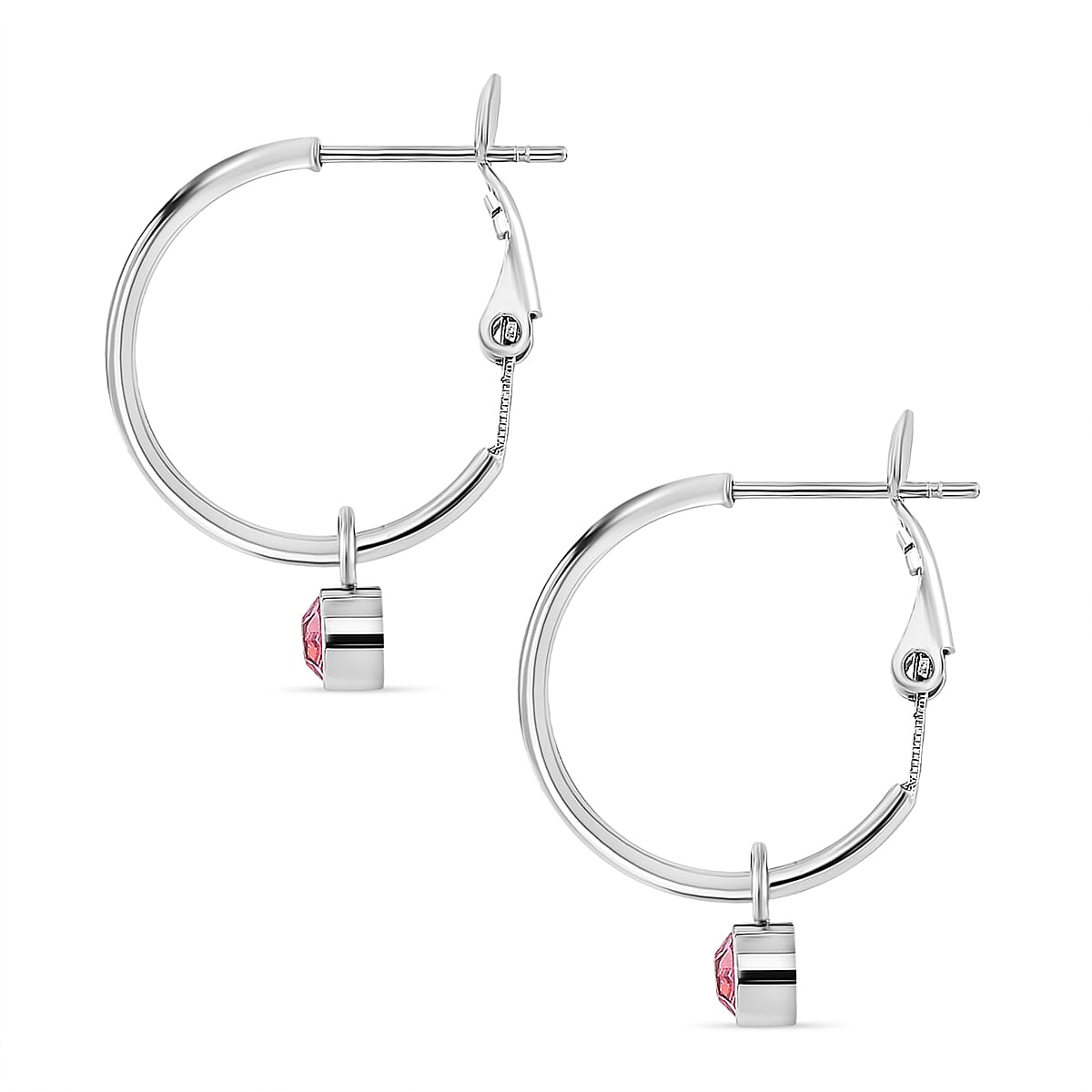 5 Piece Set - Golden & Multi Color Crystal Charms and Earrings with Clasp