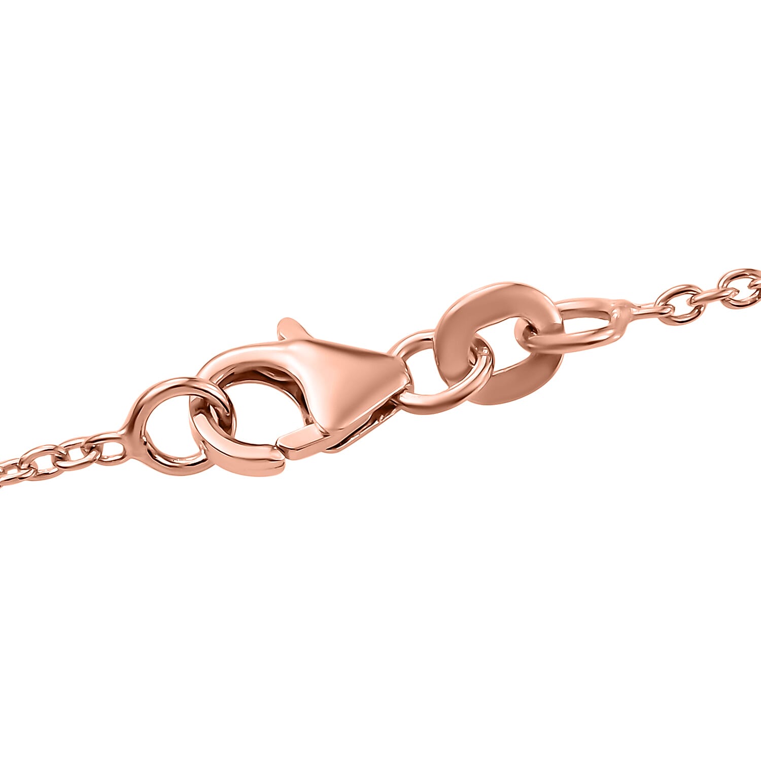 Champagne & White Diamond Chameleon Motif Pendant with Chain (Size 20) in 18K Vermeil Rose Gold Plated Sterling Silver 0.70 Ct.