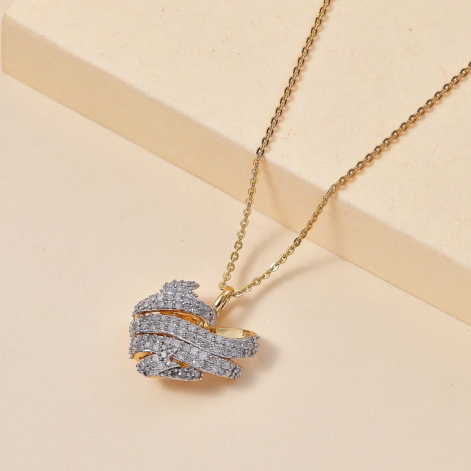 GP Amore Collection - Diamond Heart Pendant with Chain in Sterling Silver