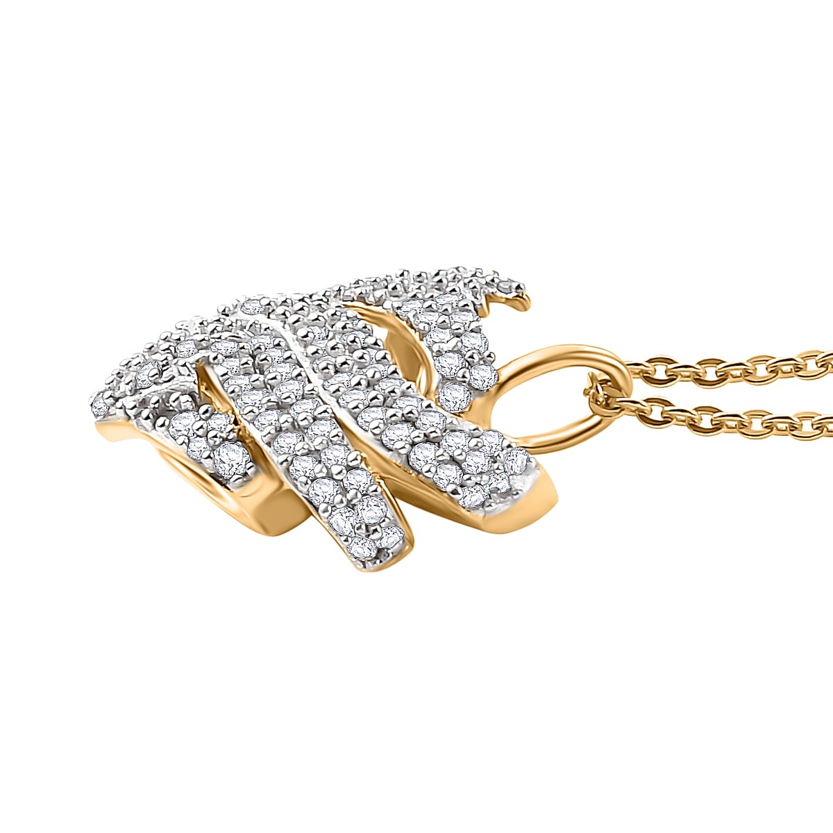 GP Amore Collection - Diamond Heart Pendant with Chain in Sterling Silver