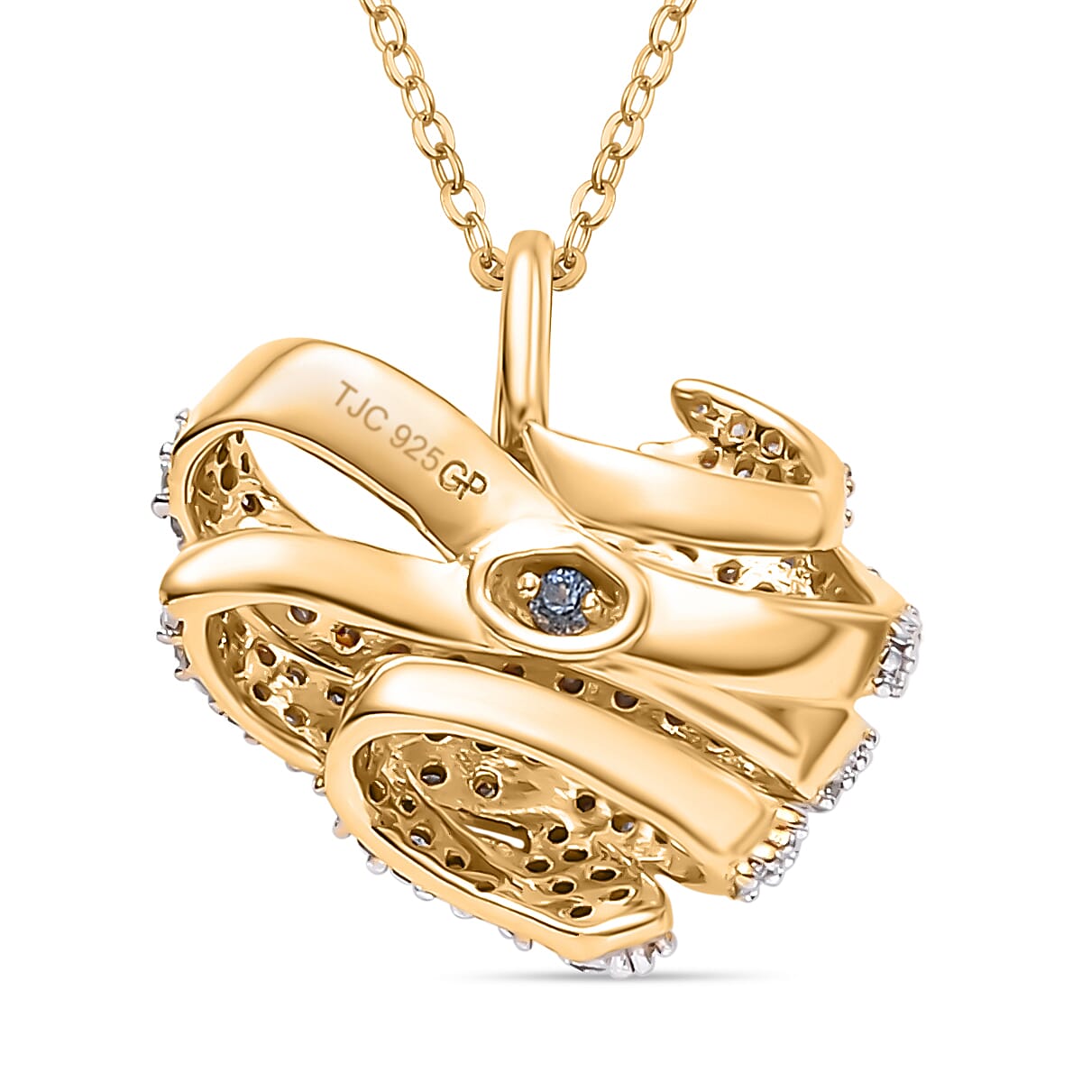 GP Amore Collection - Diamond Heart Pendant with Chain in Sterling Silver