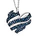 GP Amore Collection - Diamond Heart Pendant with Chain in Sterling Silver