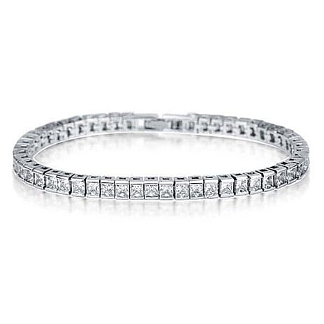 NY Close Out Deal- 2 Piece Set - Cubic Zirconia Bracelet and Earring With Push Back