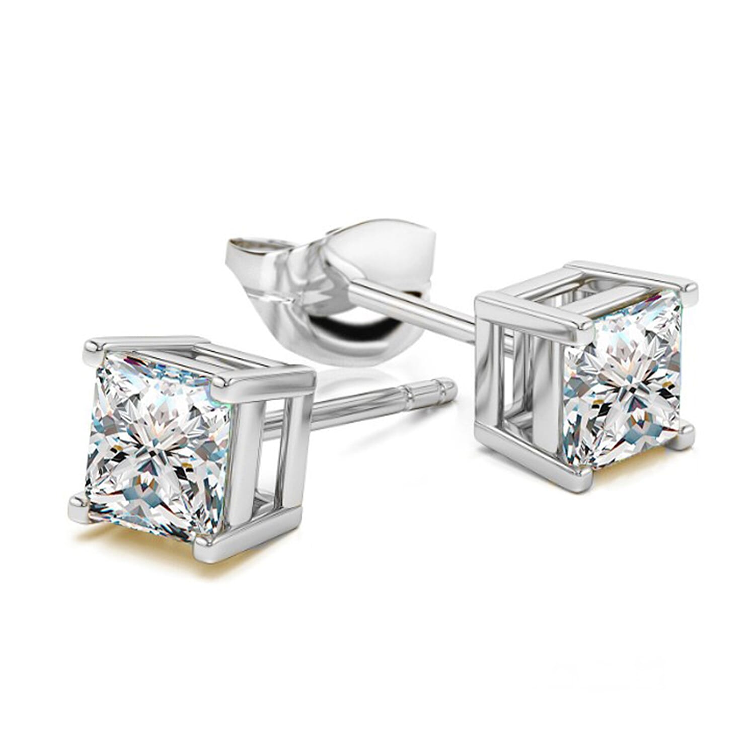 NY Close Out Deal - 2 Piece Set - Cubic Zirconia Bracelet (Size 7.5) & Earrings with Push Back 7.20 Ct.