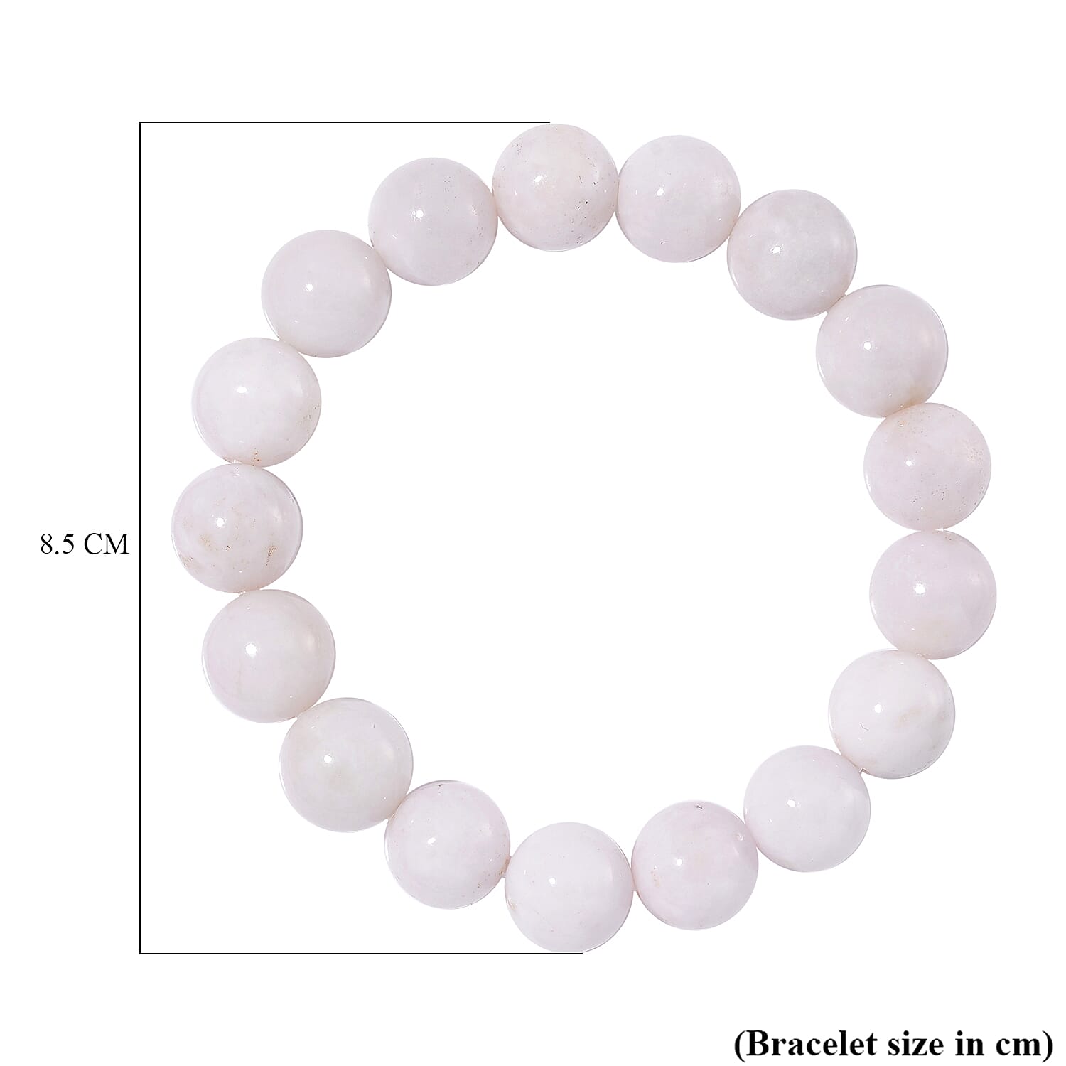 Natural Type A White Jadeite Beads Stretchable Bracelet (Size 7.5) & Earrings with Lever Back in Vermeil Yellow Gold Plated Sterling Silver 370.00 Ct.