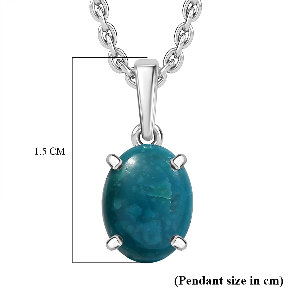 Opalina Pendant With Chain (Size - 20) in Sterling Silver 1.60 Ct.