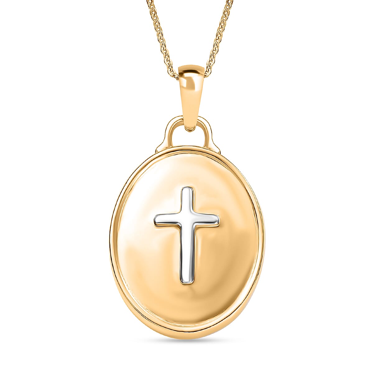 Pendant with Chain (Size 20) in 18K Yellow Gold Plated Sterling Silver