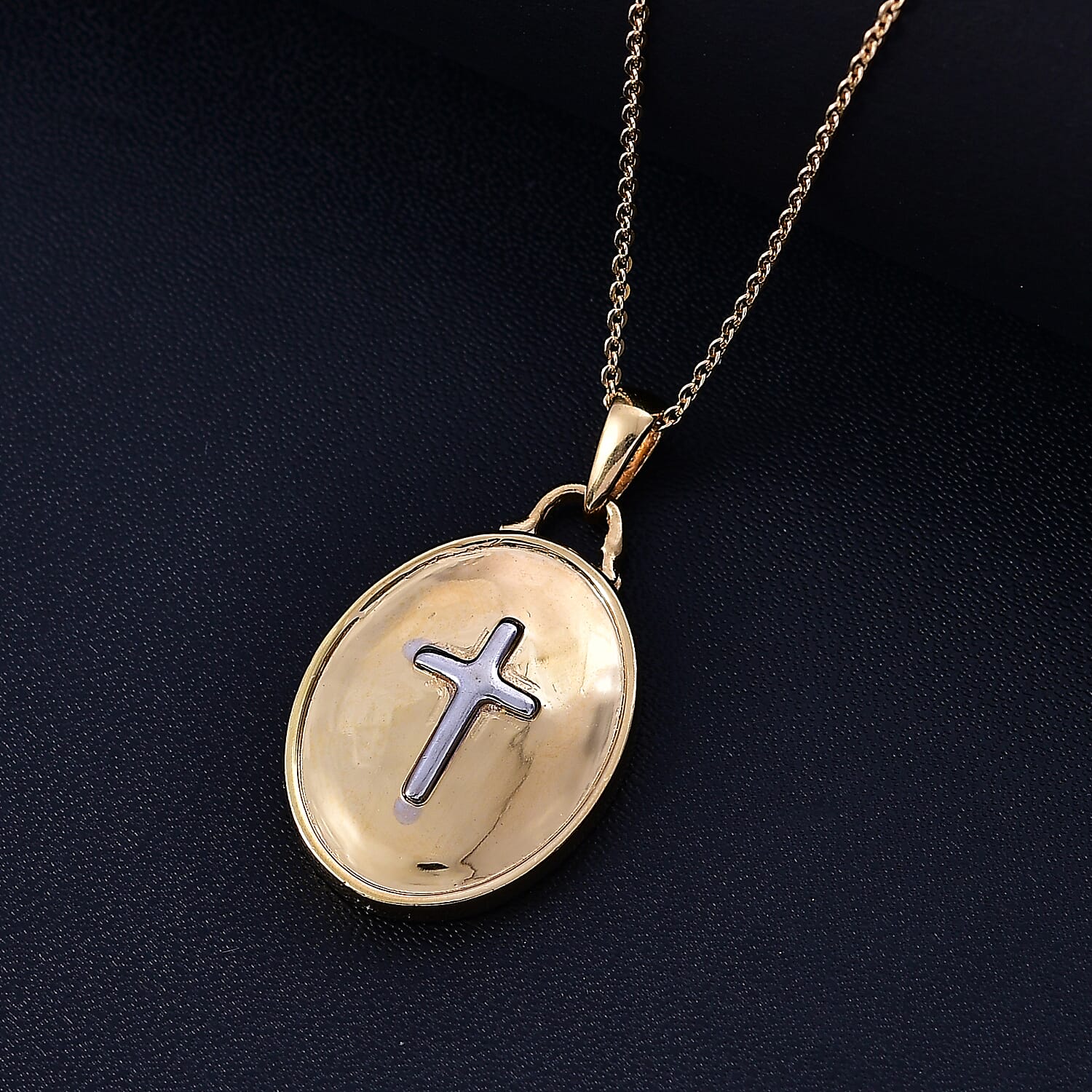 Pendant with Chain (Size 20) in 18K Yellow Gold Plated Sterling Silver