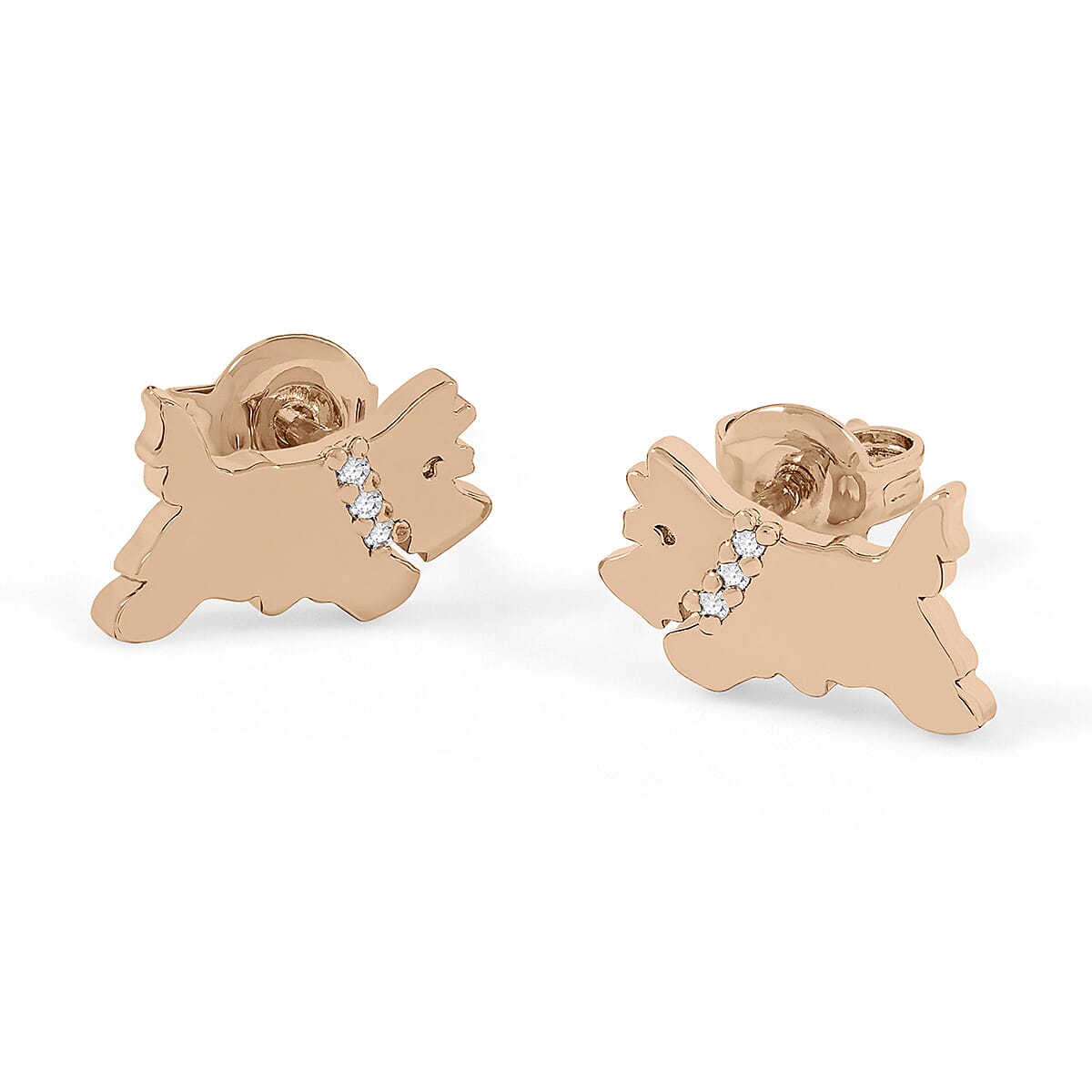 Ladies Radley Watch Set with Charm Bracelet, Scottie Dog and Crystal Earring Studs With Push Back - Blue