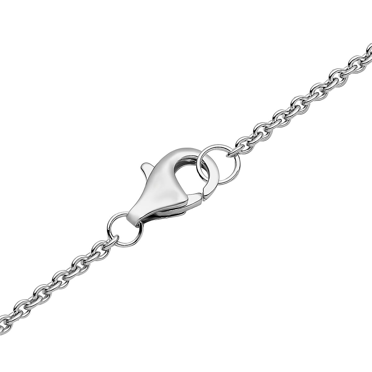LUCY Q - Bubble Collection Pendant with Chain (Size - 18) in Rhodium Overlay Sterling Silver, Silver Wt. 8.00 Gms.