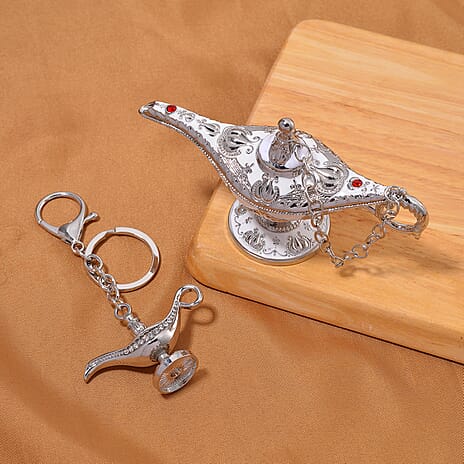 Morocco Closeout - Set of Two- Enamelled Crystal Lantern & Keyring