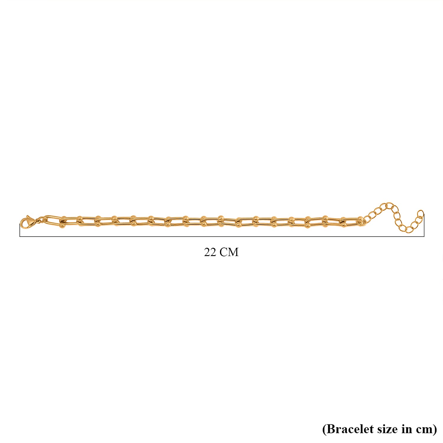 Set of 2 - White Cubic Zirconia Bracelet (Size - 7.5-2) in Yellow Gold Tone 10.00 Ct.