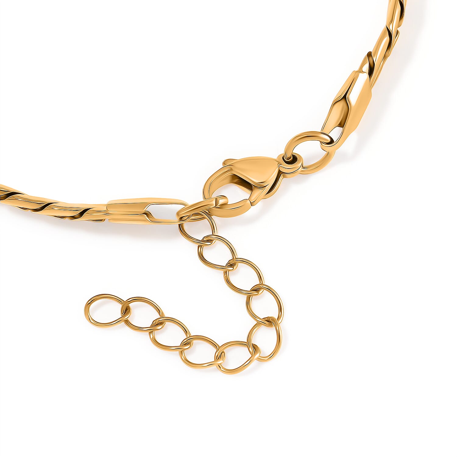 Set of 2 - White Cubic Zirconia Bracelet (Size - 7.5-2) in Yellow Gold Tone 10.00 Ct.