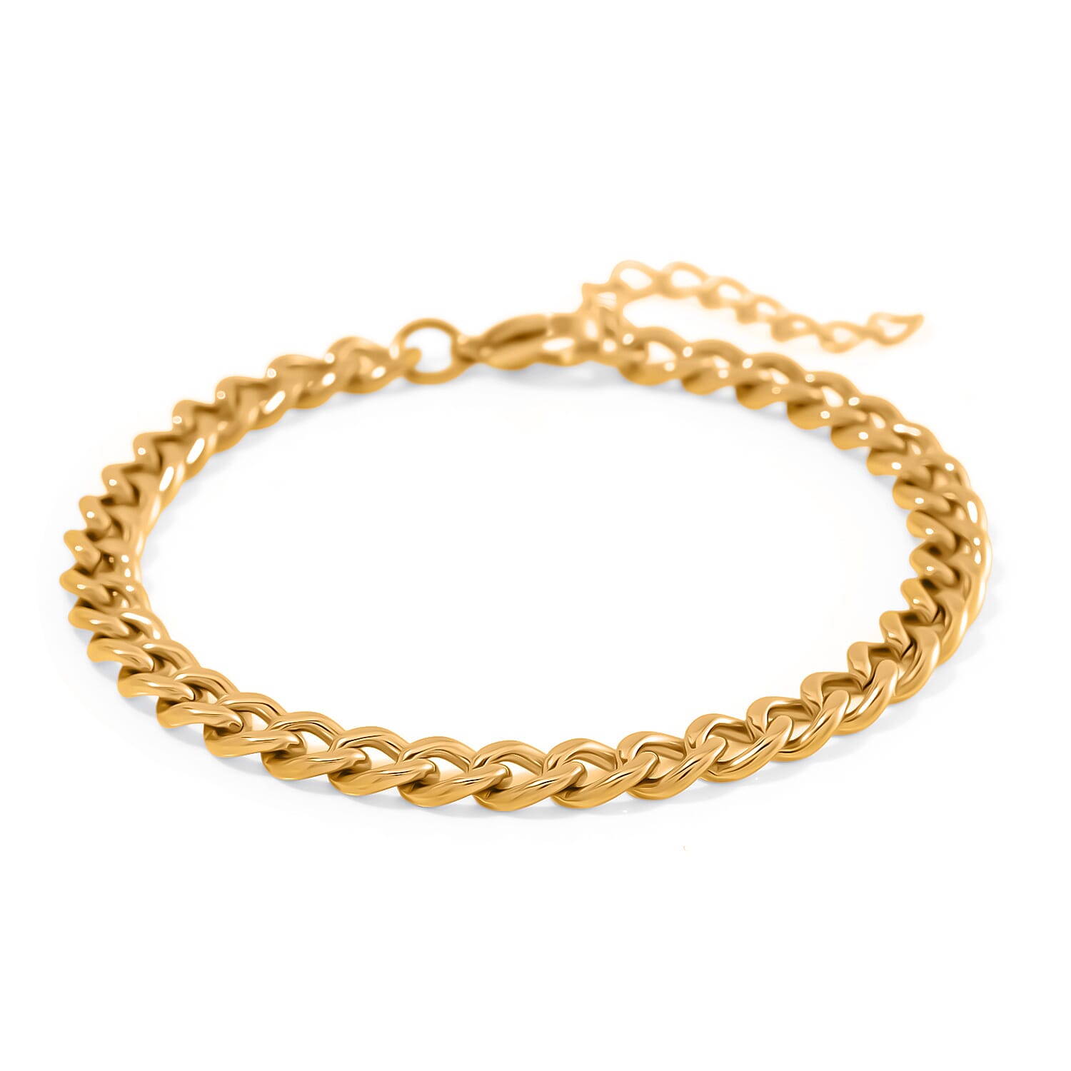 Set of 2 - White Cubic Zirconia Bracelet (Size - 7.5-2) in Yellow Gold Tone 10.00 Ct.