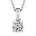 Luxuriant Diamond .50 Ct. Lab Grown Diamond Solitaire Pendant  in Sterling Silver with 18K Rose Gold Vermeil Plated