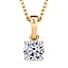 Luxuriant Diamond .50 Ct. Lab Grown Diamond Solitaire Pendant  in Sterling Silver with 18K Rose Gold Vermeil Plated