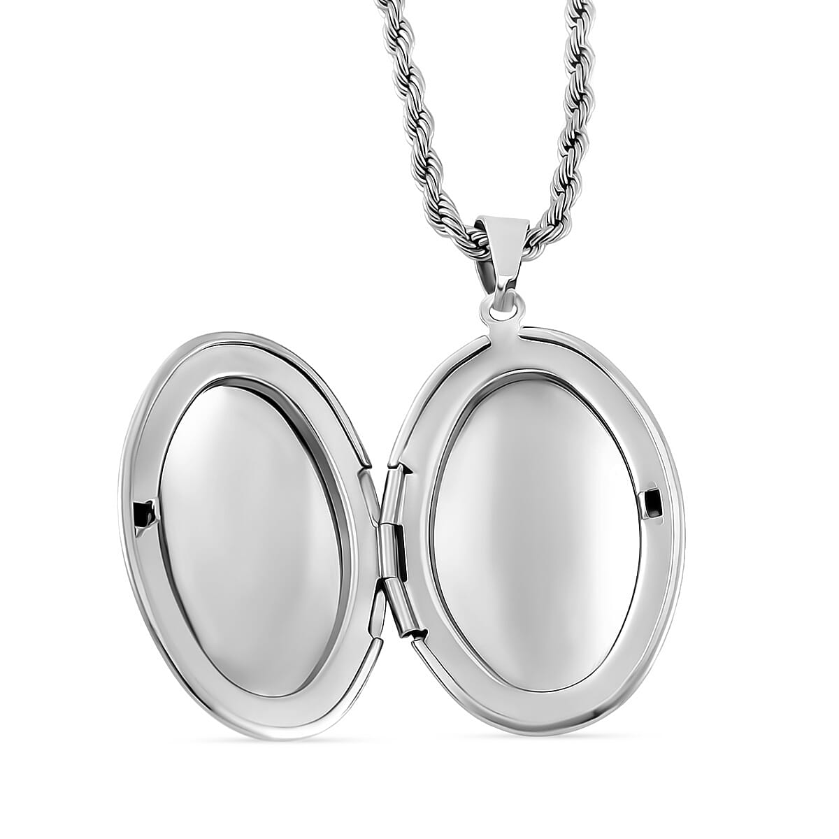 Engraved Locket Pendant with Rope Chain (Size - 22-2)