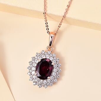 https://tjcuk.sirv.com/Products/43/3/4337766/Rhodolite-Garnet-White-Zircon-Pendant-with-Chain-Size-20-in-18K-RG-Ver_4337766_2.jpg?w=342&h=342